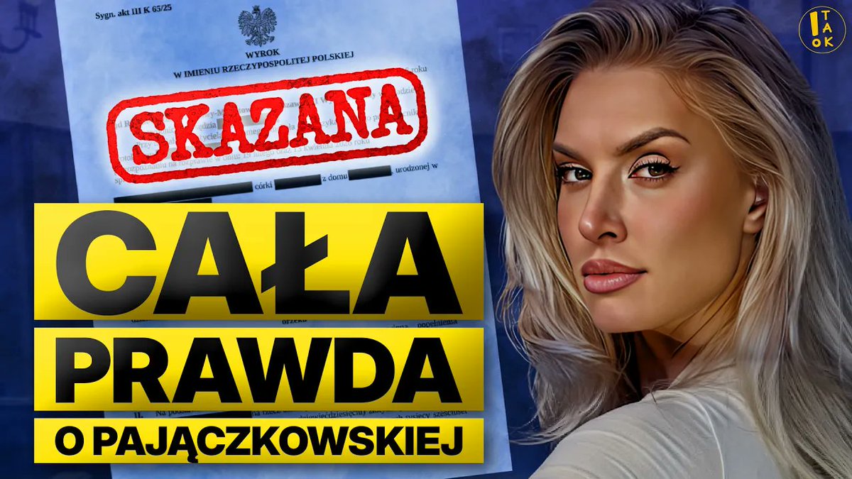 Kanal_TAK's tweet photo. Karolina Pajączkowska prawomocnie skazana,
przez 2,5 roku pomawiała Michała Adamczyka.

O szczegółach zaplanowanej intrygi opowiada Marcin Tulicki👇 https://t.co/JNudqccvZq