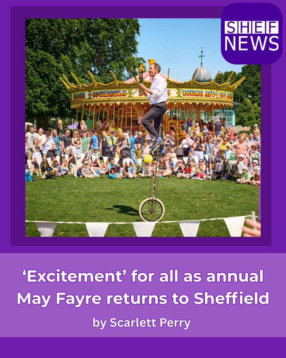 ShefNews's tweet photo. The annual Weston Park May Fayre returns to Sheffield! 🌿

Click the link below to read more 🔗

https://t.co/qxOR6bDZoS

#sheffield #Westonpark #mayfayre https://t.co/BjsrKKDkS4