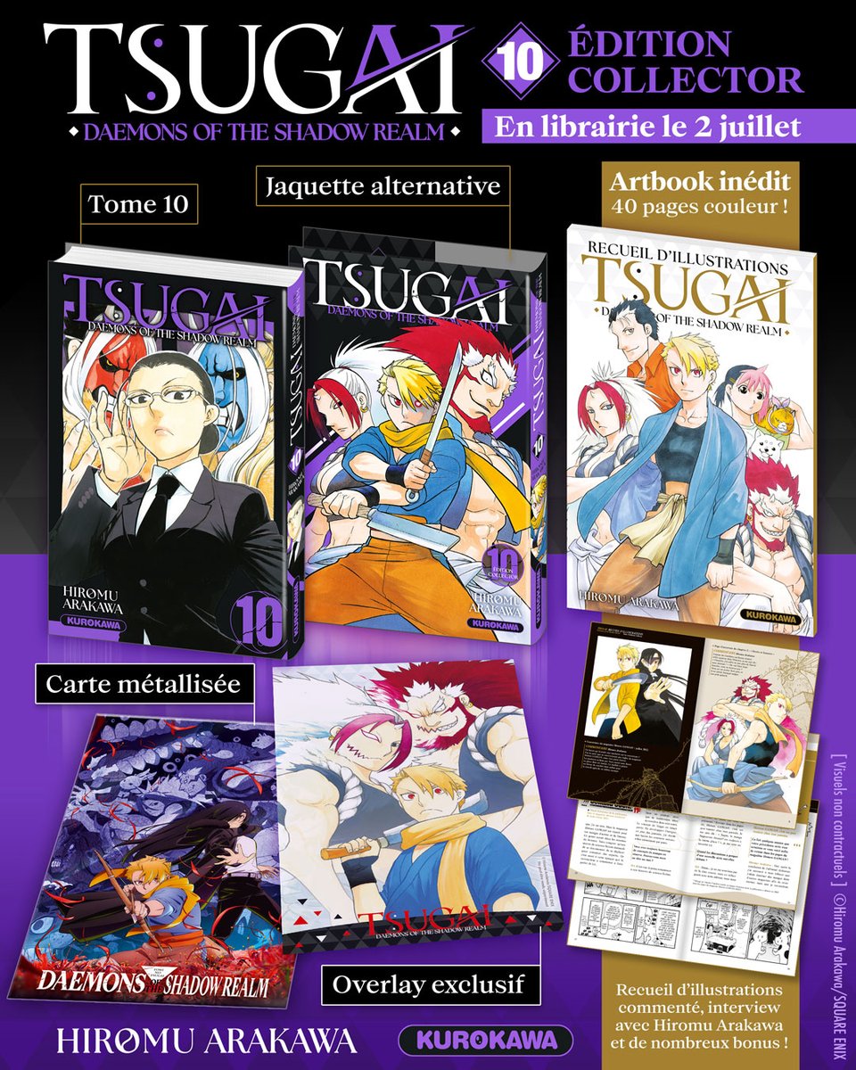 Annonce 📢 Tsugai - Daemons of the Shadow Realm, tome 10 édition Collector 💎

Contenu :
🐲 le tome 10
🐲 une jaquette alternative
🐲 une carte effet métallisé
🐲 un overlay
🐲 un mini-artbook inédit

PV : 11,99€

Prévu pour le 2 juillet 🗓