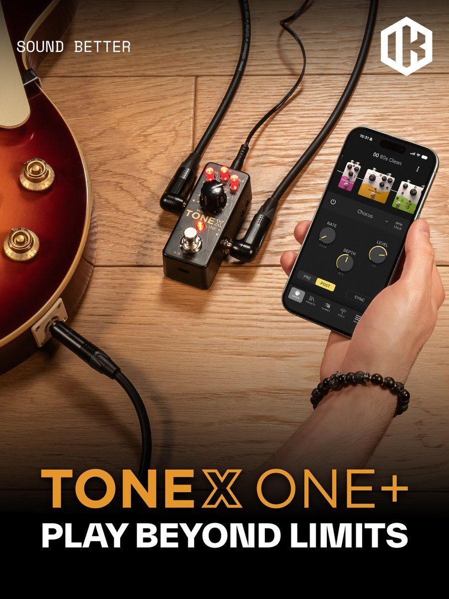 TONEX ONE+を発表
TONEX ONEに、待望のBluetoothによるワイヤレス操作機能、フルMIDI機能（USB-C 経由のUSB-MIDI、TRS接続による物理的なMIDI IN/OUT端子） を追加。
日本での発売は5月下旬を見込んでいます。
bit.ly/3Pr9Eys