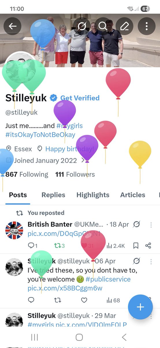 stilleyuk's tweet photo. @MrsF202 Snap......... Happy Balloon Day 🎈🎈🎈hope you have a  fantastic day https://t.co/LDxJSQVoiF