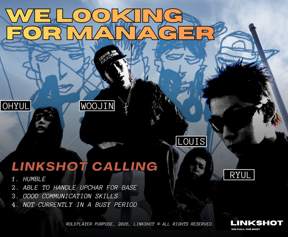 LlNKSHOT's tweet photo. ᅠ
Help RT! We're looking for a manager who can handle upchar for our base. Think you're the right person? Come join us by fill the form !! 

💌https://t.co/zfxH10JGW9
ᅠ https://t.co/EXCqyfIT7G