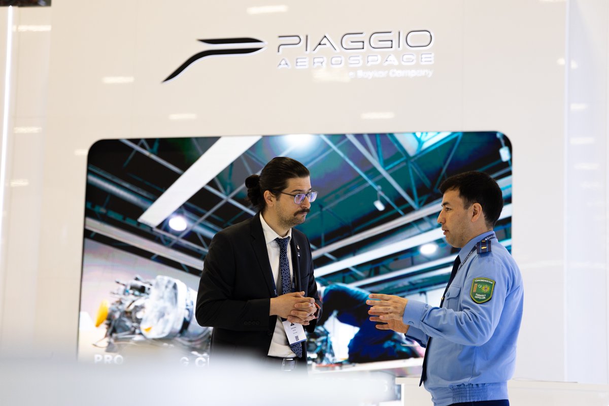 PiaggioA's tweet photo. Day 4 at SAHA Expo in Istanbul, where we are showcasing our full range of capabilities, including the P.180 Mantide MMP and our engine expertise, which helps keep MB-339, A129, CH-47 Chinook, and other platforms operational worldwide. Come visit us if you haven’t already! https://t.co/vP8WCLw7rM