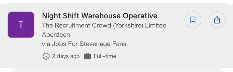 Shuttsapalooza's tweet photo. Why has this job in Aberdeen been posted by a website for Stevenage fans.. and why is this website for Stevenage fans better than the majority of recognised job search websites???? https://t.co/cYJaFB0Uj9