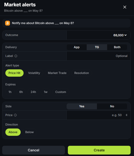 Woombas's tweet photo. Stop staring at order books. 📉

My secret: I set custom alerts on @preddy_trade for price shifts/buys/sells

As soon as the smart money moves, my Telegram pings. I jump in, grab the profit, and get back to life.

Join below👇

https://t.co/5pZTUs5OXd

#Polymarket #TradingTips https://t.co/GLaPIAewKJ