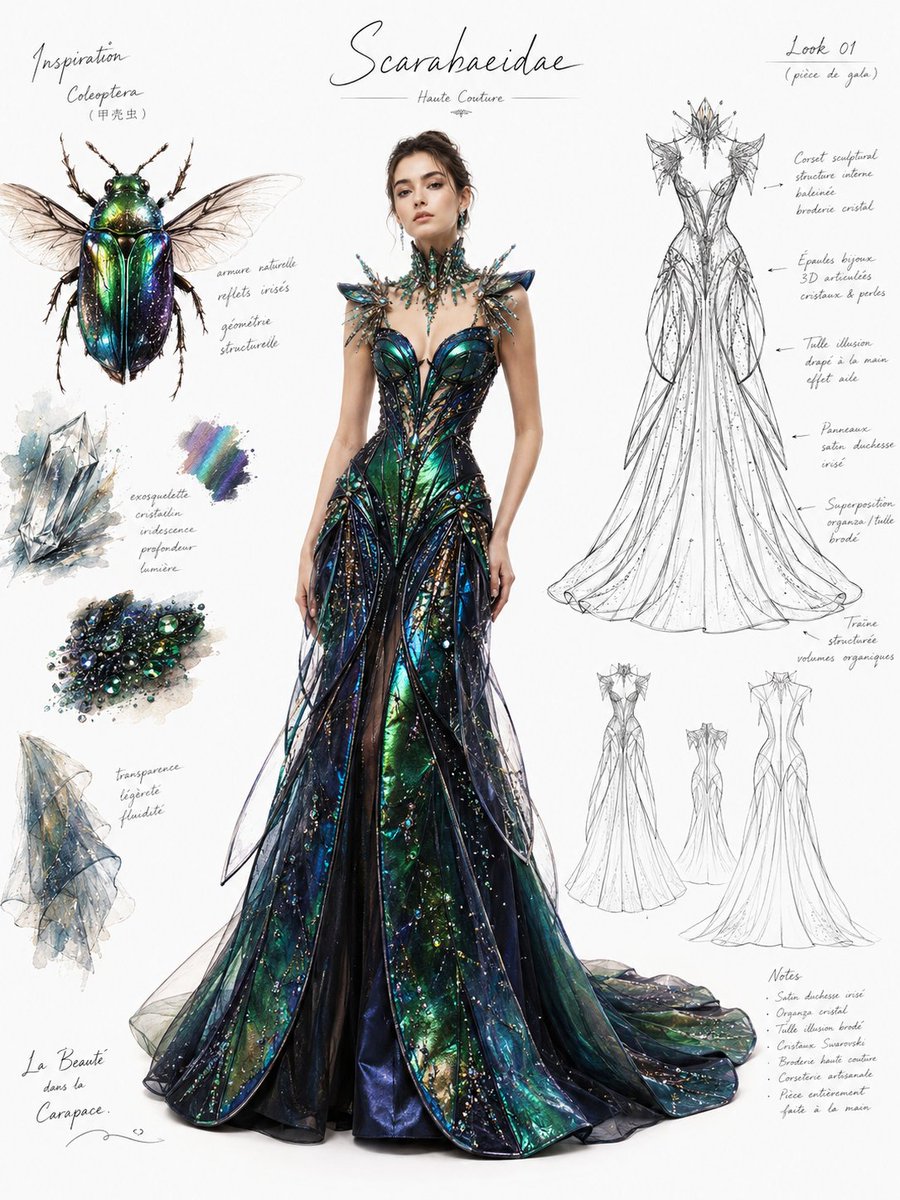 Couture Fashion Design Concept Board