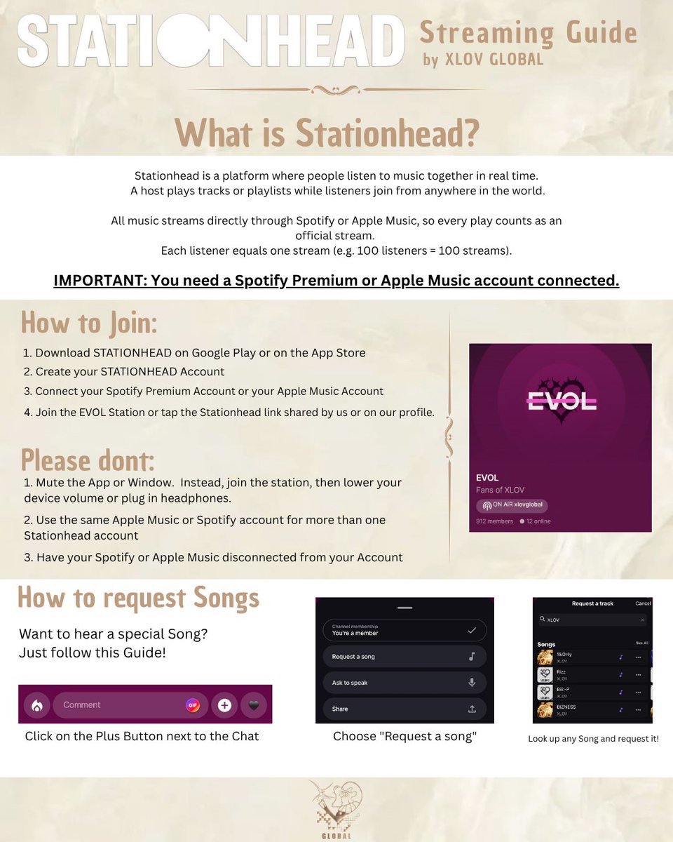 EVOL STATIONHEAD GUIDE

Hello EVOL ~

With the comeback getting closer, we want to encourage everyone to join us on Stationhead. But not sure how it works? Don’t worry!

We put together this guide with all the main information you need. 
We tried to keep everything simple, easy
