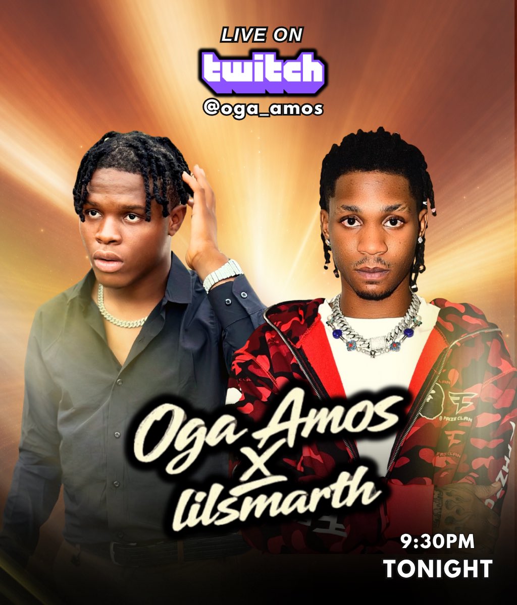Lilsmarth don commot from prison, if you see the way him use commot, no worry hin go gist us this night for oga Amos twitch, we going  live there to night