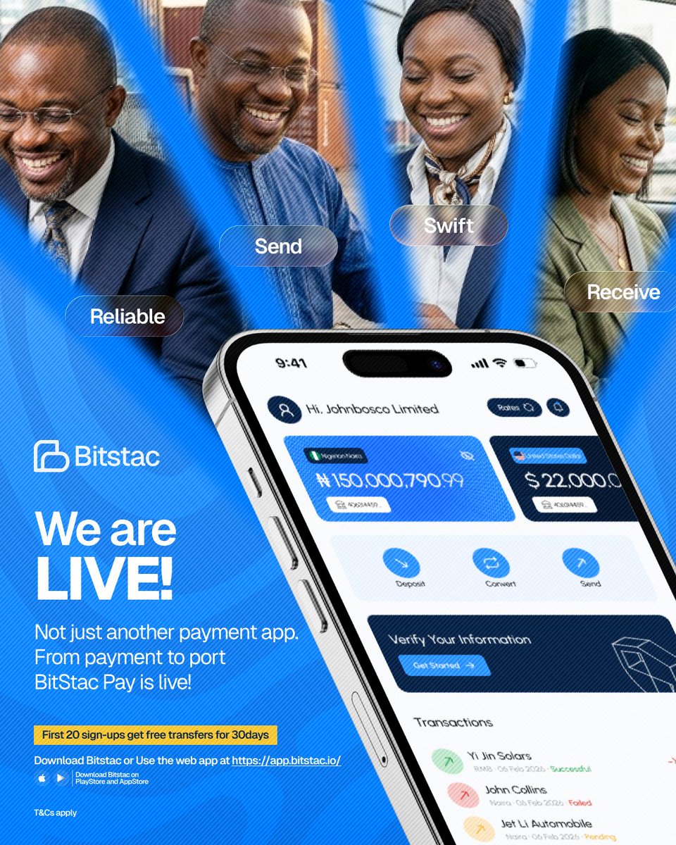 Bitstacsupport's tweet photo. Bitstac Pay is Live 🔥and yes, we built this for YOUR BUSINESS 

BitStac Pay is here to bring international business payments that actually keep up with you. 

Send. Receive. Convert. Manage. All in one place, all without the headache.
 
👇 https://t.co/waLxW4Rysz