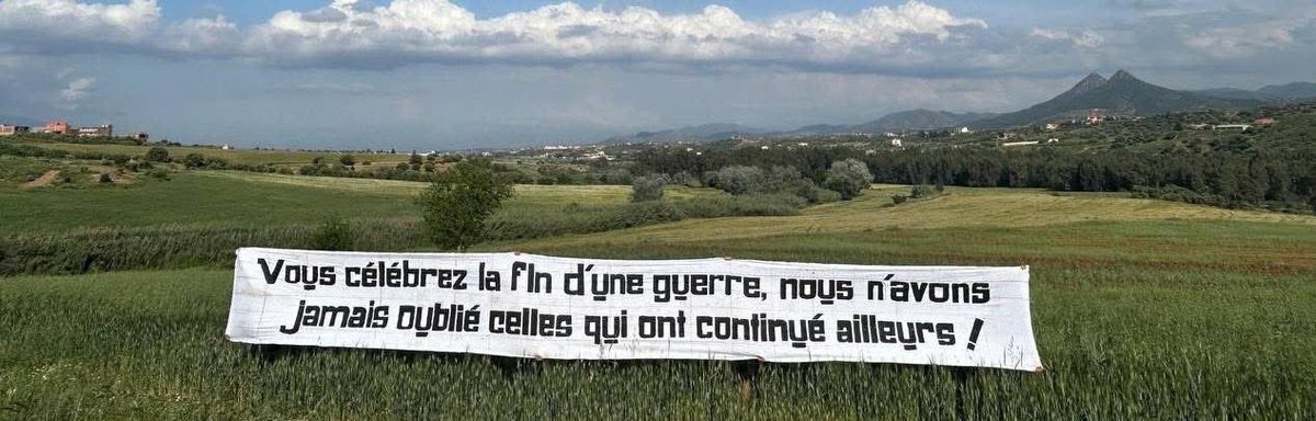 JSK_Time's tweet photo. "Vous célébrez la fin d'une guerre, nous n'avons jamais oublié celles qui ont continué ailleurs" ! 

Le message d'hommage des Ultras Kabylie Boys à l'occasion de 8 mai 1945 🙌🏻

Gloire à nos martyrs ! 🇩🇿 https://t.co/XM55l7MaUb