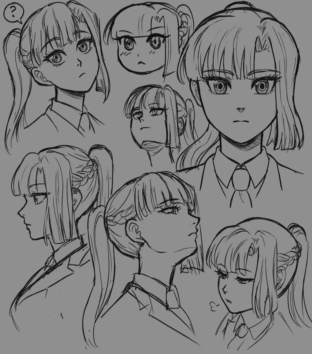 照*◎様 キミがシネ　キャラドットアクキー　サラ キミガシネ #yttd Head angle doodles with Sara
