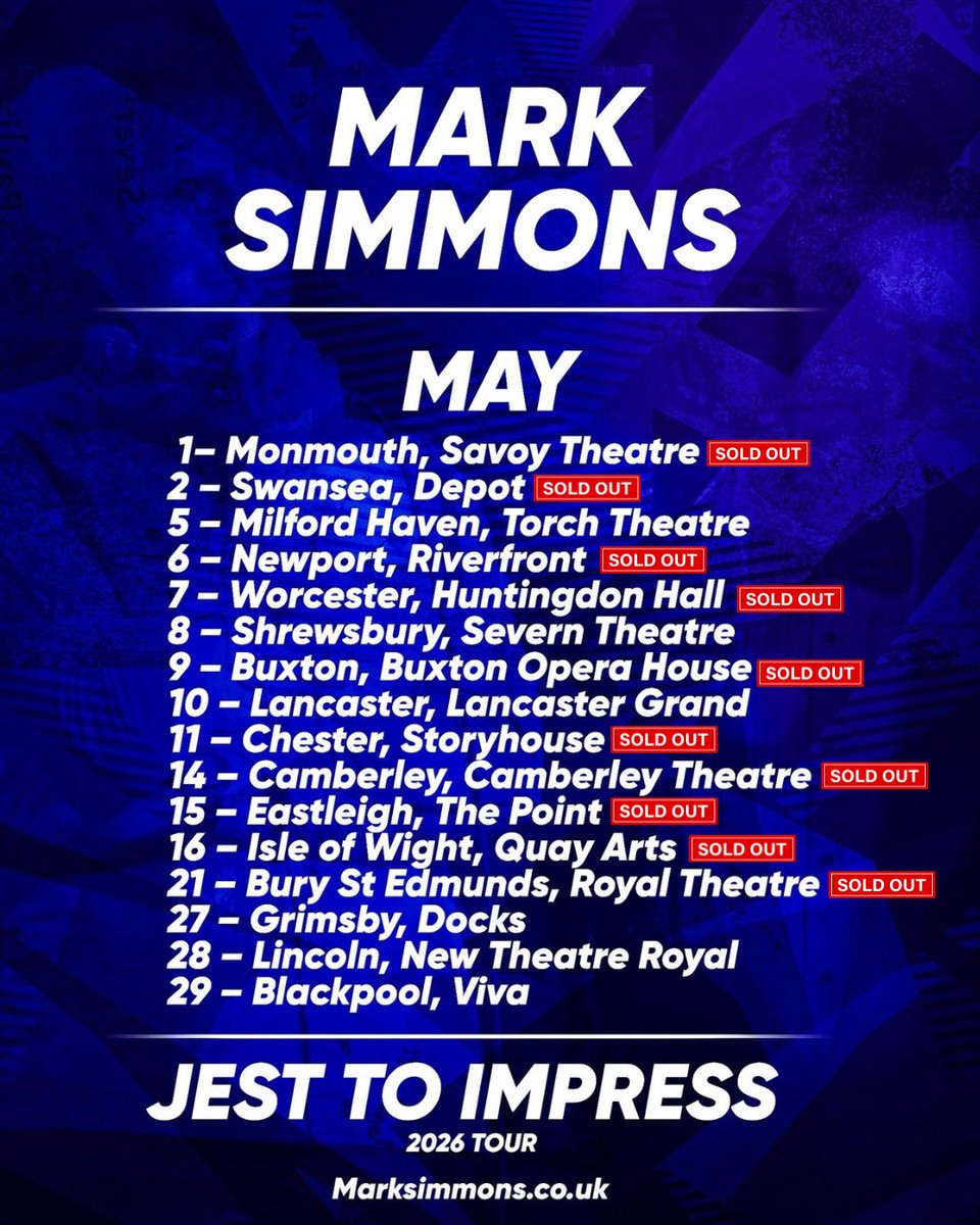 Mark Simmons: UK Tour Now On Sale tweet media