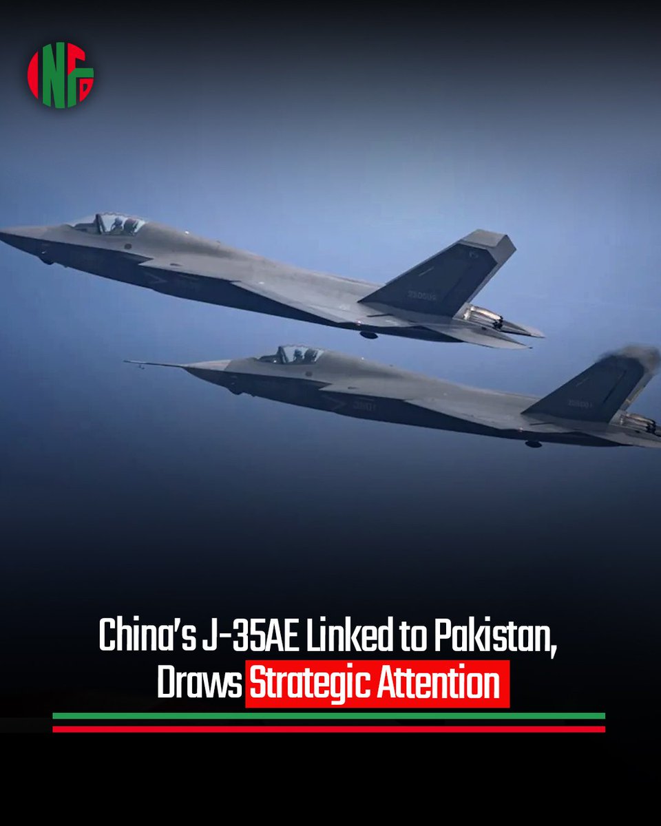 Infodor_pk's tweet photo. Reports suggest China may be preparing to export the J-35A fifth-generation stealth fighter, with Pakistan cited as a potential buyer amid growing defense cooperation.
#China #Pakistan #J35A #Defense #Aviation https://t.co/Y5vGgdw5N2