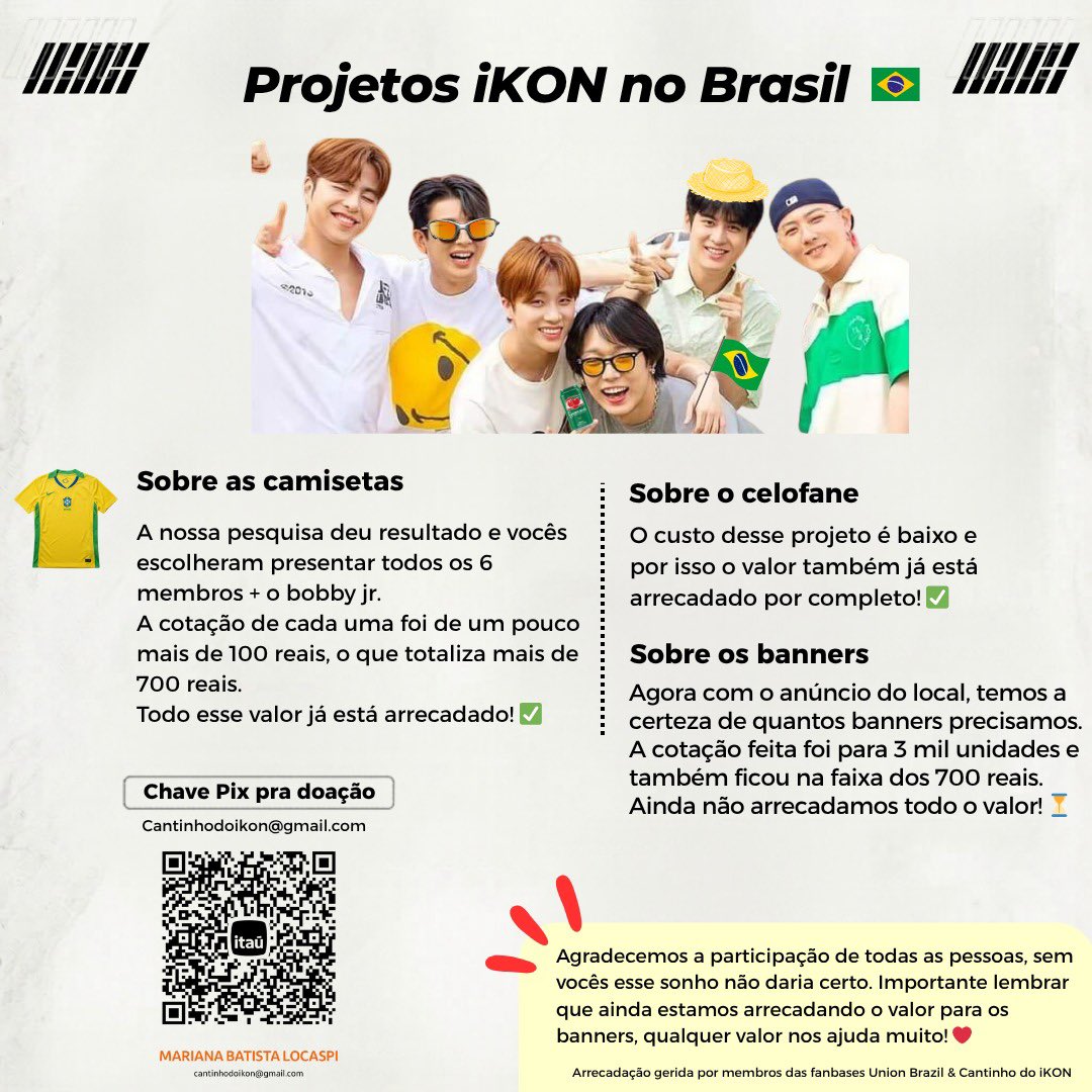 🚨 ATUALIZAÇÃO SOBRE OS PROJETOS 🚨 

Atualização sobre os projetos para a “FOUREVER TOUR” no Brasil 🇧🇷

#iKON #아이콘 <a href="/iKONIC_143/">iKON GLOBAL iKONIC</a>