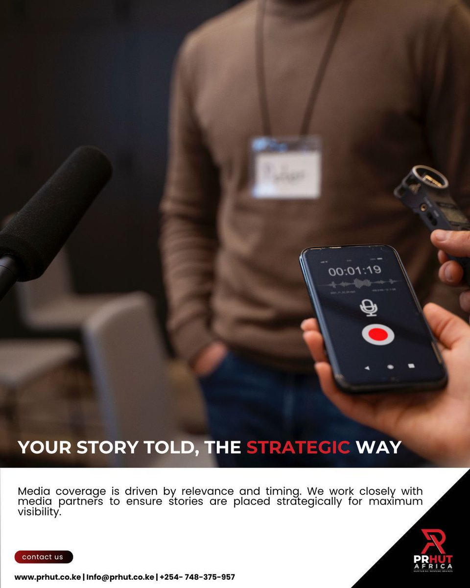 PrhutC's tweet photo. If your brand is actively trying to improve how and where it shows up in the media, this is something worth unpacking together. Reach out to us via the contact above. 

#MediaRelations #BrandStrategy #PublicRelations #BusinessGrowth #PRhutAfrica https://t.co/aiqKYJVk7X