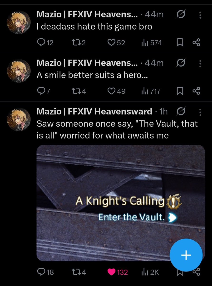 Actually_Tina_prepping for the 4th_FFXIV tweet media