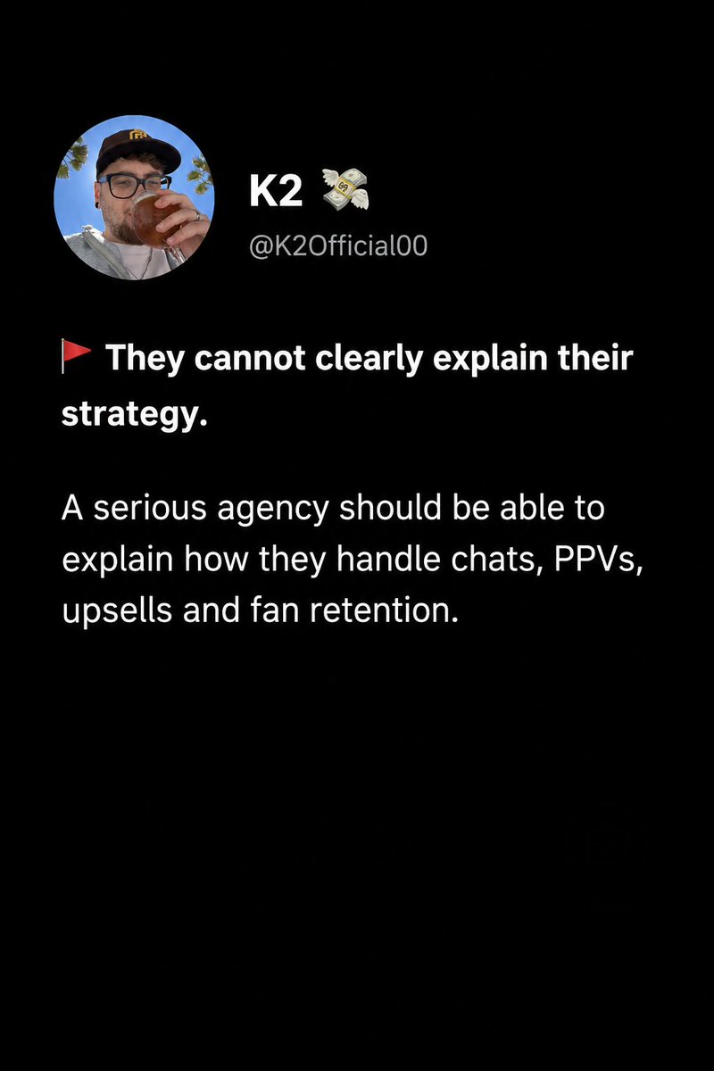 K2Official00's tweet photo. Before signing in to an agency, watch out for these red flags
#ofm #ofmagency #ofagency #creatoragency #onlyfans #growth #management https://t.co/aLqASnwZCP