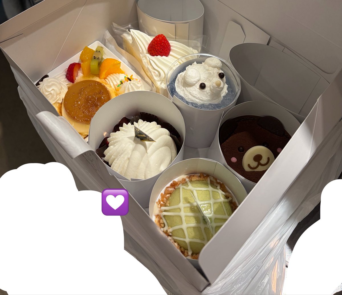 かわいいケーキ💛🥹⤴︎ ありがとうございます♪いただきますー！