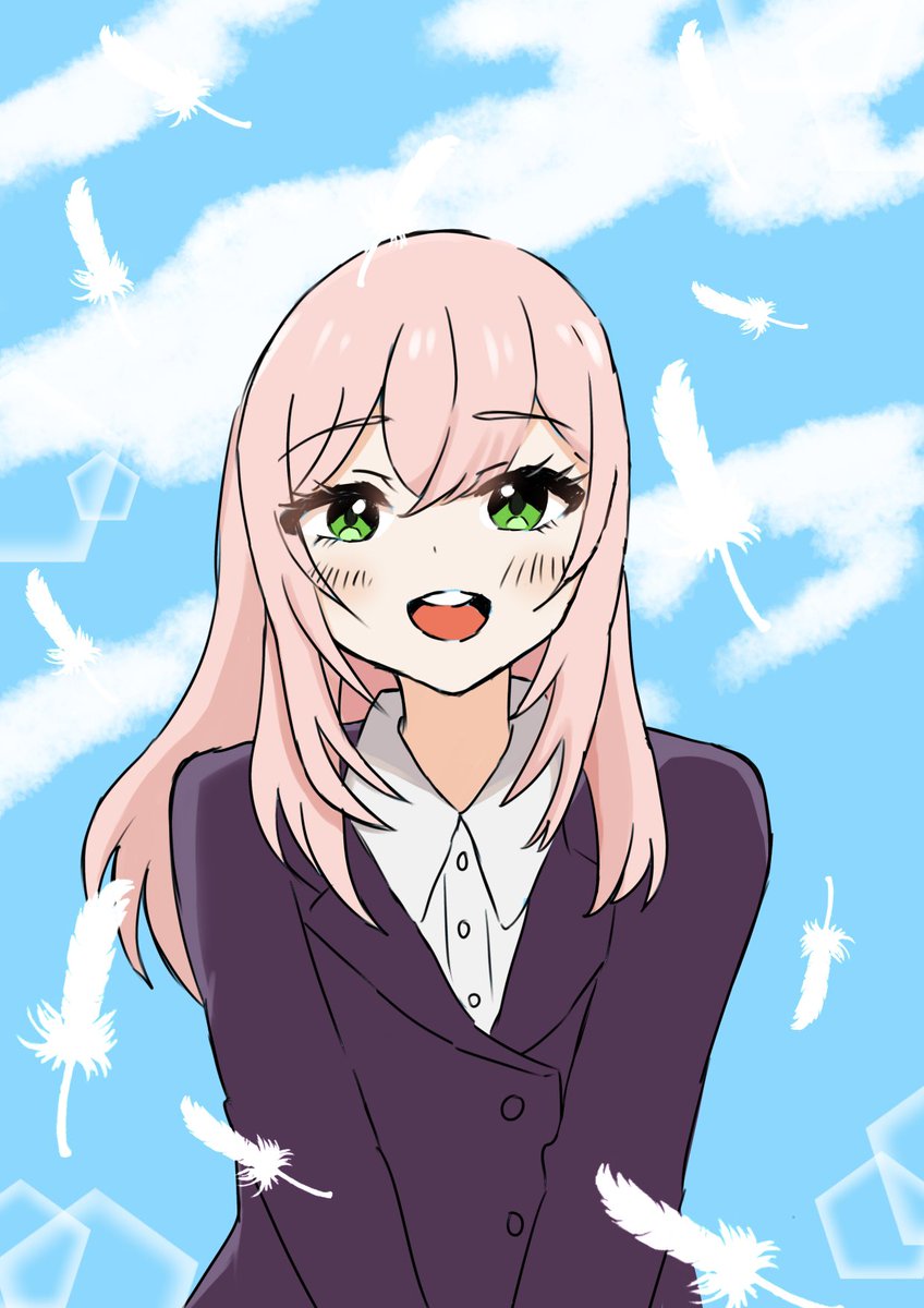 Sunny_sunsun00's tweet photo. 輝くアイドル達を支える羽奏ちゃん、素敵✨
#フェザーA_FanArt https://t.co/mGTz3ye26z