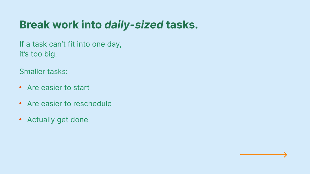 quire_io's tweet photo. Monday optimism is a liar.
Plan at 70%, not 100%. Fewer priorities. Smaller tasks. A 10-min mid-week reset.
A flexible plan beats a perfect one.
(1/2) https://t.co/1KaA0S7wtm