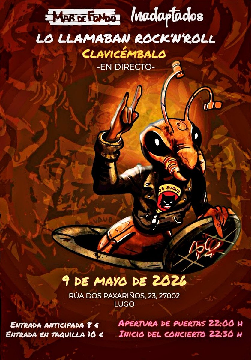 mardefondoJS's tweet photo. Mañana, cuando caiga la noche sobre Lugo 
y la muralla romana siga en pie como hace dos mil años, volverá a escucharse el ruido de quienes todavía creen en el rock’n’roll.

Mar de Fondo  llega al Club Clavicémbalo  para presentar Lo llamaban rock’n’roll en directo. https://t.co/Bnk2sA7pnQ