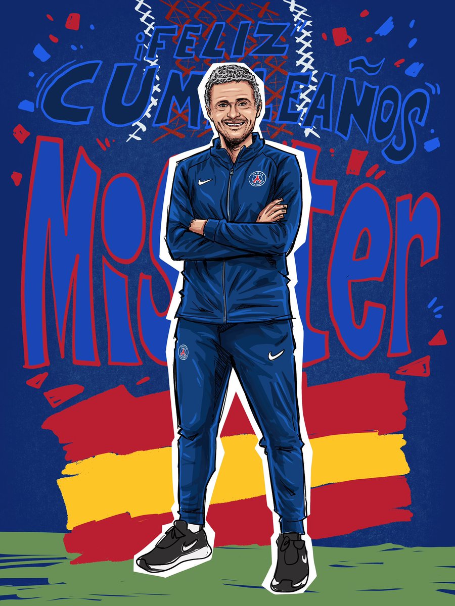 ¡Feliz cumpleaños a nuestro entrenador asturiano, Luis Enrique! 🇪🇸❤️💙
