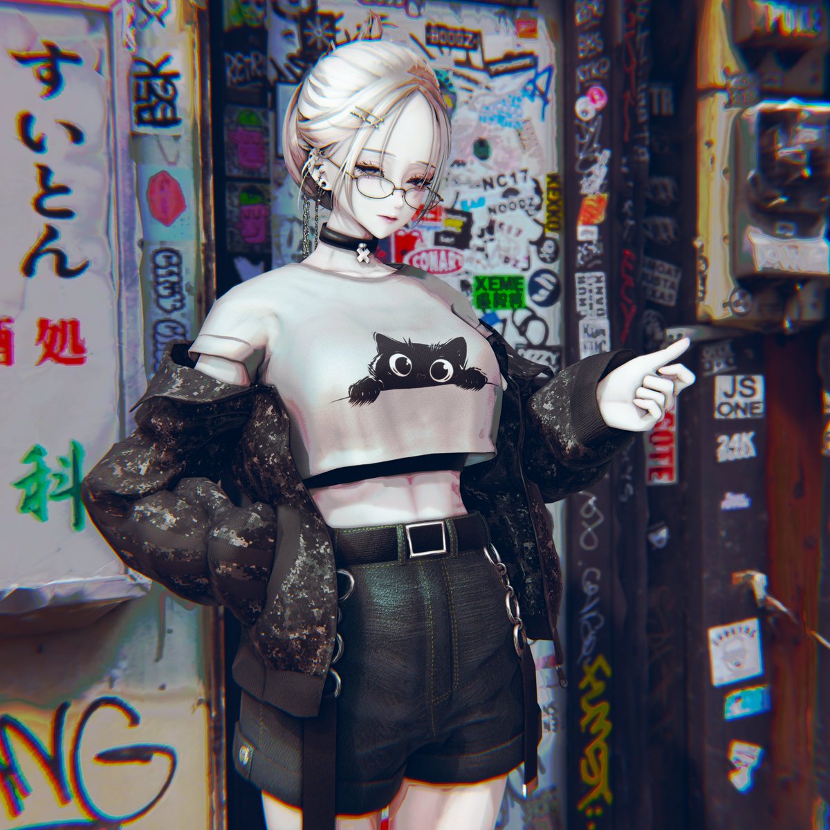 suichan_VRC's tweet photo. Lv.1れべるいち 様から発売される新作衣装を森羅ちゃんでモデルさせて頂きました！
テクスチャの種類がたくさんあり自分好みに改変できます！！

引���元でセールしてるので気になる方はぜひチェック✨

#VRChat #れべるいち #Shinra3D https://t.co/hx2bfejyzI