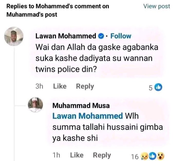 AbbaM_Abiyos's tweet photo. Where is Dadiyata???

Musa Muhammad Kamarawa, an SSA to a former governor claims Dadiyata was dead in his presence. https://t.co/LtLXkXtvyR