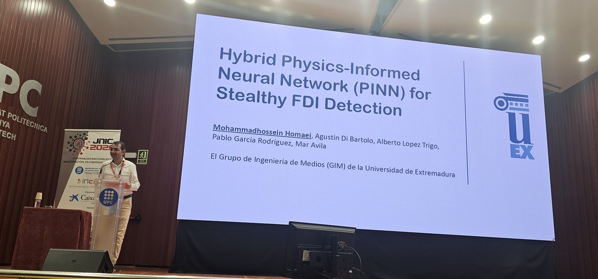 GIM_UEx's tweet photo. Desde el Grupo de Ingeniería de Medios de @infouex en la @epcc_unex estamos participando en las Jornadas Nacionales de #Investigación en #Ciberseguridad con 6 trabajos aceptados #JNIC2026 https://t.co/iG980qyZXX