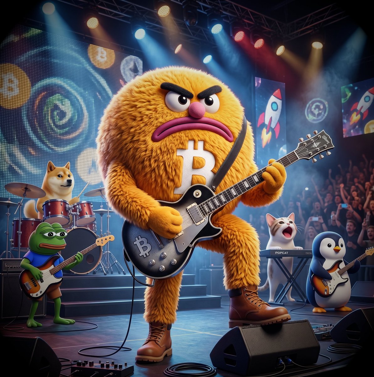 big aplause for the frontman of memes! 🎸

$BITTY rocks!
#Bitcoin