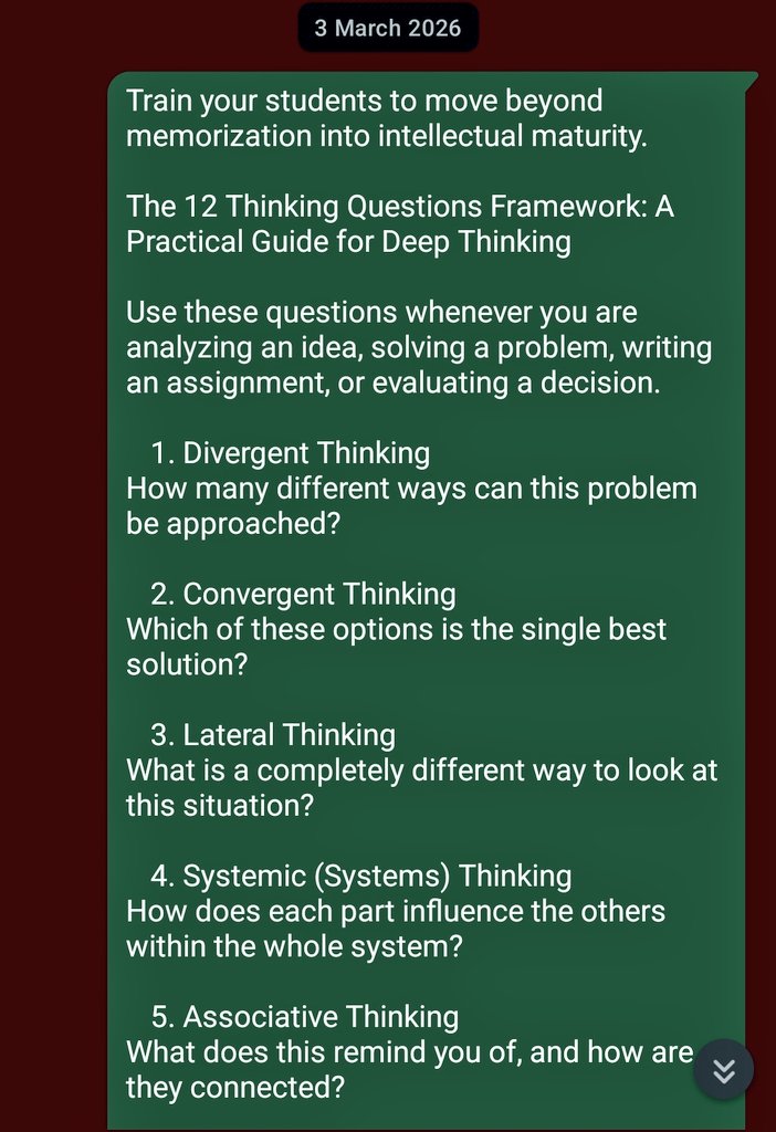 DrMisida's tweet photo. Encourage better thinking in classrooms https://t.co/g3xViRbZS6