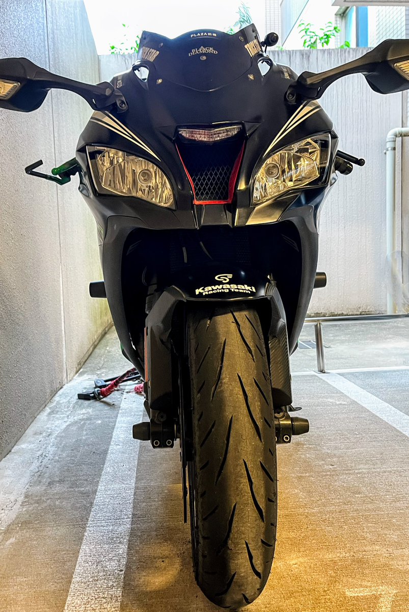 来週のKRMに向けて、オイル交換とブレーキパッド交換。Endlessから