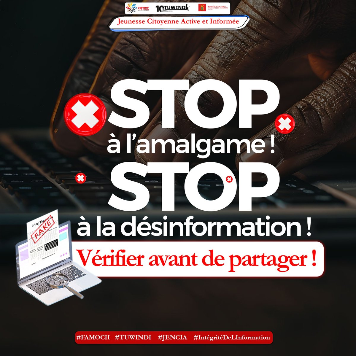 tuwindi's tweet photo. Les amalgames nourrissent la confusion, renforcent les tensions et divisent les communautés.
La désinformation, elle, profite de chaque partage non vérifié.

#JENCIA
#Tuwindi
#FAMOCII
#IntegriteDeLInformation https://t.co/Gcd836LQvK