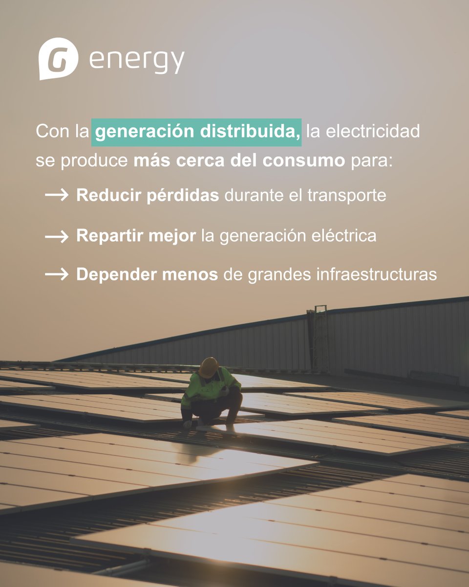 G_Energy_ES's tweet photo. ¿Y si el futuro de la energía estuviera justo donde se consume?

La generación distribuida permite producir energía más cerca del punto de consumo, reduciendo pérdidas y haciendo el sistema más eficiente.

⚡ La transición energética también pasa por generar mejor. https://t.co/Zlxb2c4U8i