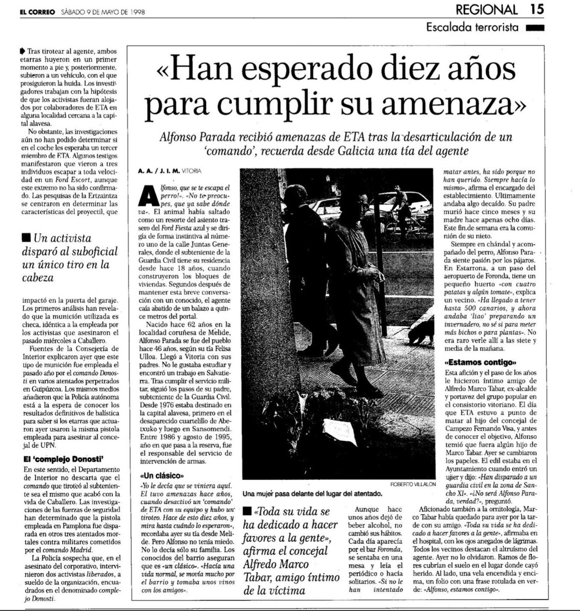 CarlosDeUrrecha's tweet photo. In Memoriam 
Subtte GC D. Alfonso Parada Ulloa,
Caído por Dios y por España,
¡¡Presente!!
D.E.P
La Muerte no es el Final
Siempre en Nuestra Memoria
¡¡Viva España!!
¡¡Arriba España!!

8/05/1998 ETA asesinaba con un tiro en la nuca en Vitoria
https://t.co/qKbLe6JrQ0 https://t.co/G5EmgPFGK1