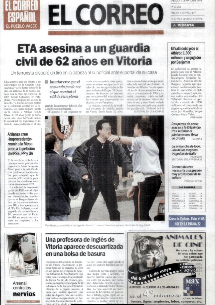 CarlosDeUrrecha's tweet photo. In Memoriam 
Subtte GC D. Alfonso Parada Ulloa,
Caído por Dios y por España,
¡¡Presente!!
D.E.P
La Muerte no es el Final
Siempre en Nuestra Memoria
¡¡Viva España!!
¡¡Arriba España!!

8/05/1998 ETA asesinaba con un tiro en la nuca en Vitoria
https://t.co/qKbLe6JrQ0 https://t.co/G5EmgPFGK1