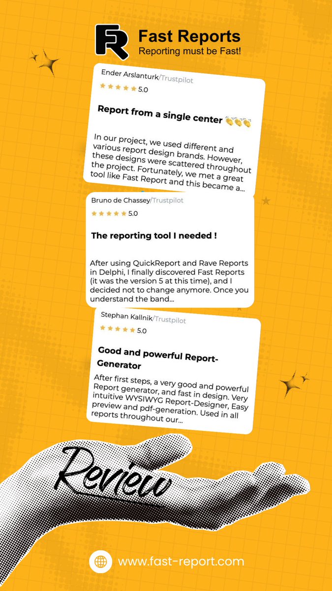 FastReports's tweet photo. Happy customers - happy us! #reviews #reporting #fastreports https://t.co/YIbsnuxl8g