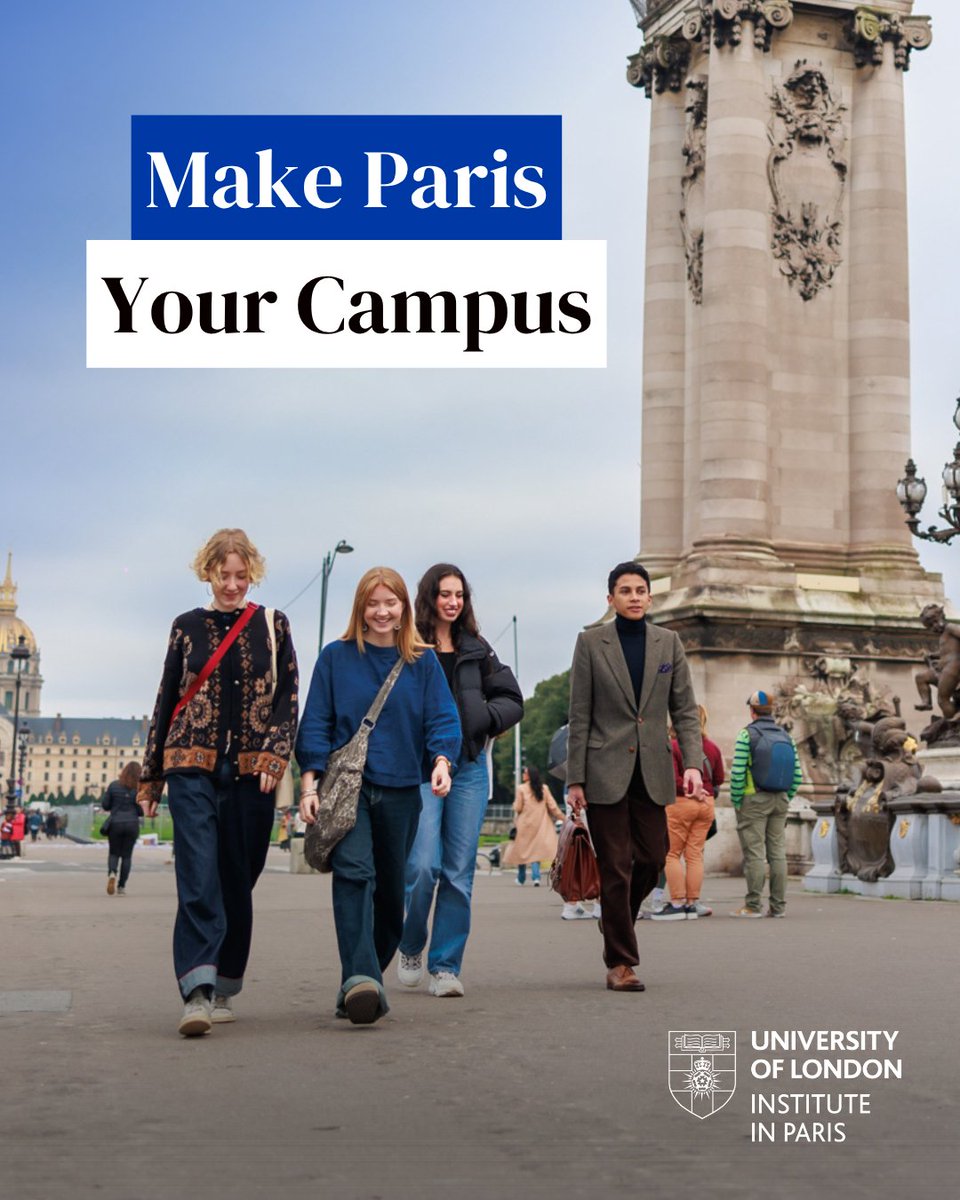 uol_paris's tweet photo. Why study with us in Paris?  

Because Paris is your campus. 
Study for a prestigious University of London degree, taught in English or French, while living in one of the world’s greatest student cities. 

Find out more: https://t.co/5lBGCzShQJ https://t.co/8shrv15sEh