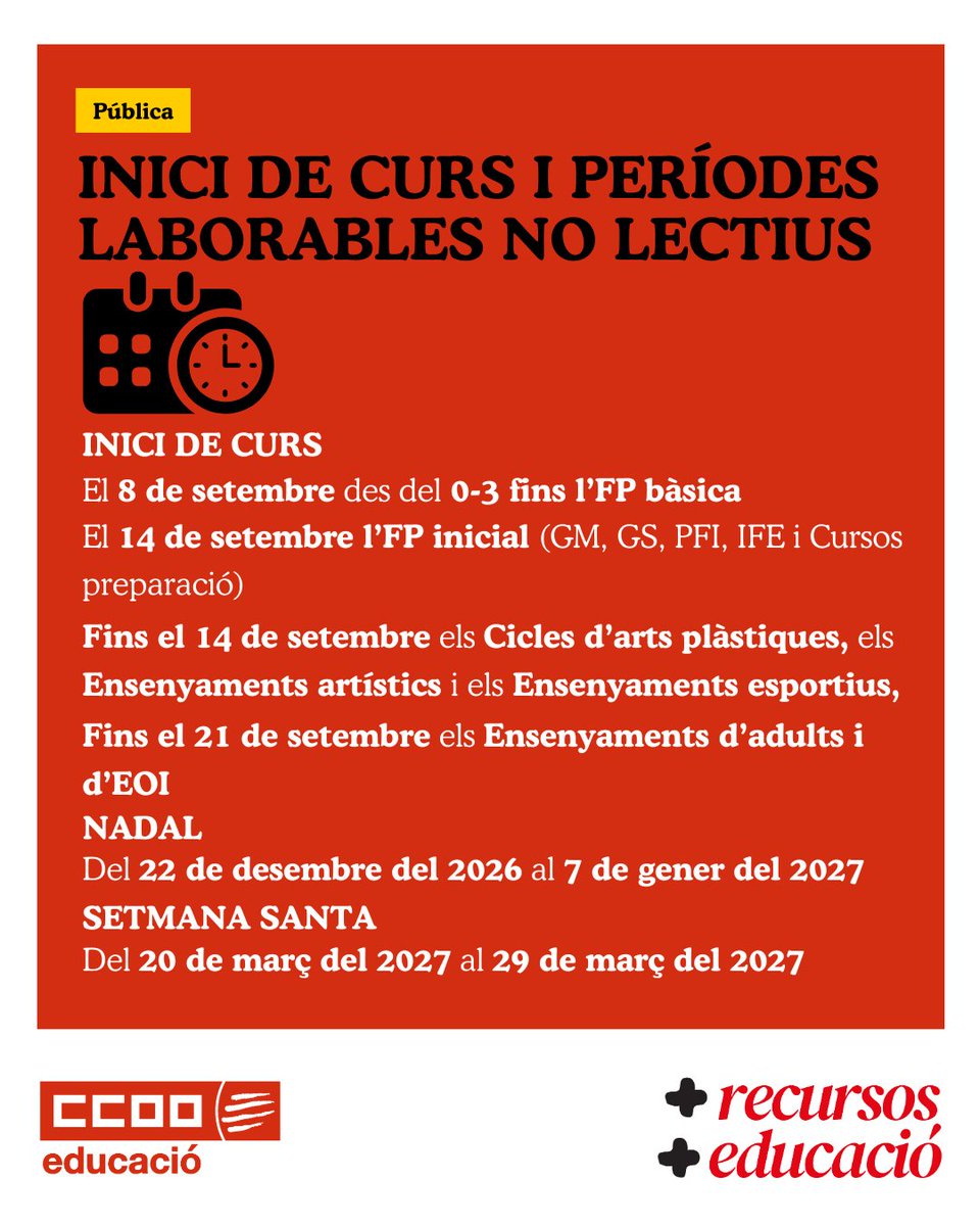 CCOO Educació tweet media