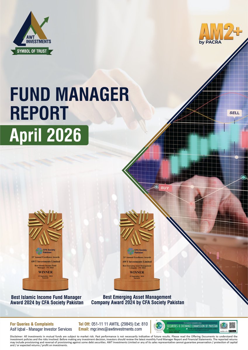 AWTIL_Official's tweet photo. Fund Manager Report - April 2026
#awtinvestments #mutualfund #awtil #FMR #investment #AWT 
.
https://t.co/I68SIlZvyK https://t.co/JROpw22miL