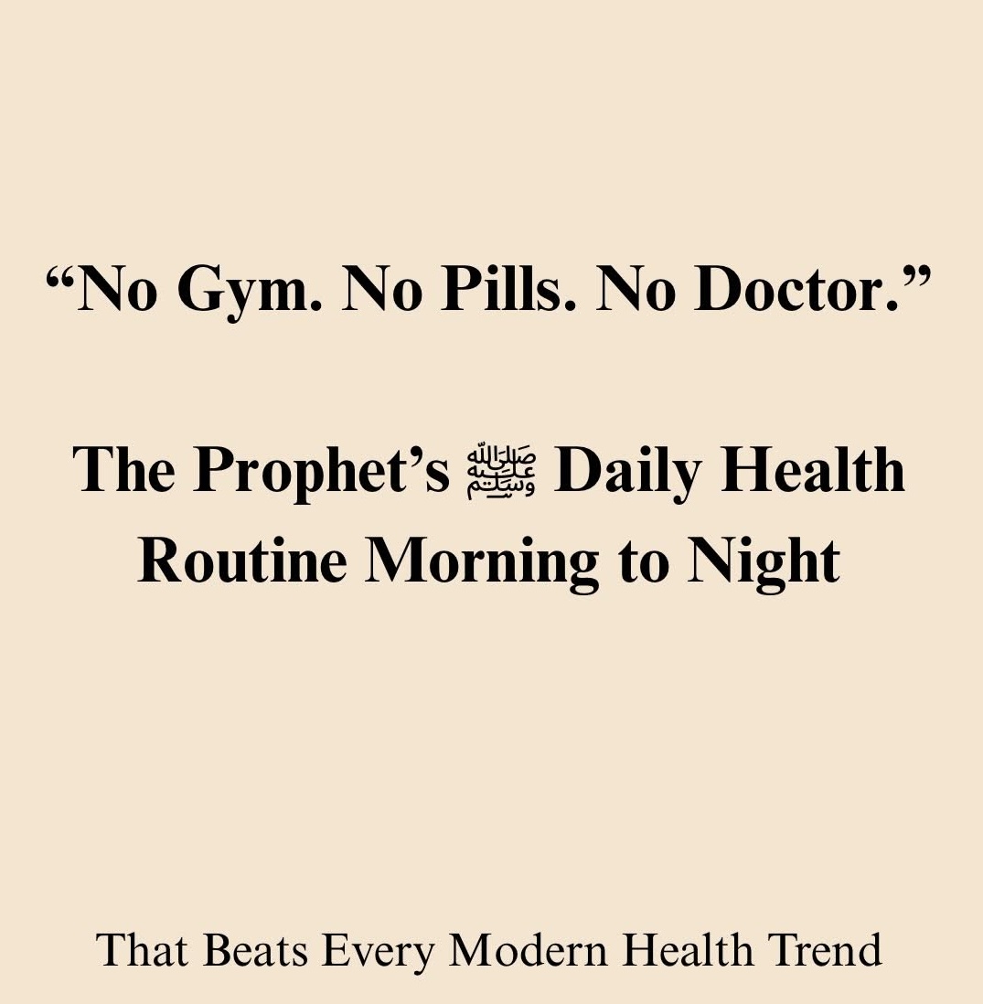 Mariyerh__'s tweet photo. 🌿 No Gym. No Pills. No Doctor.

The simple lifestyle…
the powerful Sunnah 🤍

🕊️ The Prophet’s ﷺ Daily Routine
Morning to night… 

THREAD 🪡 https://t.co/A1dRBNpUFb