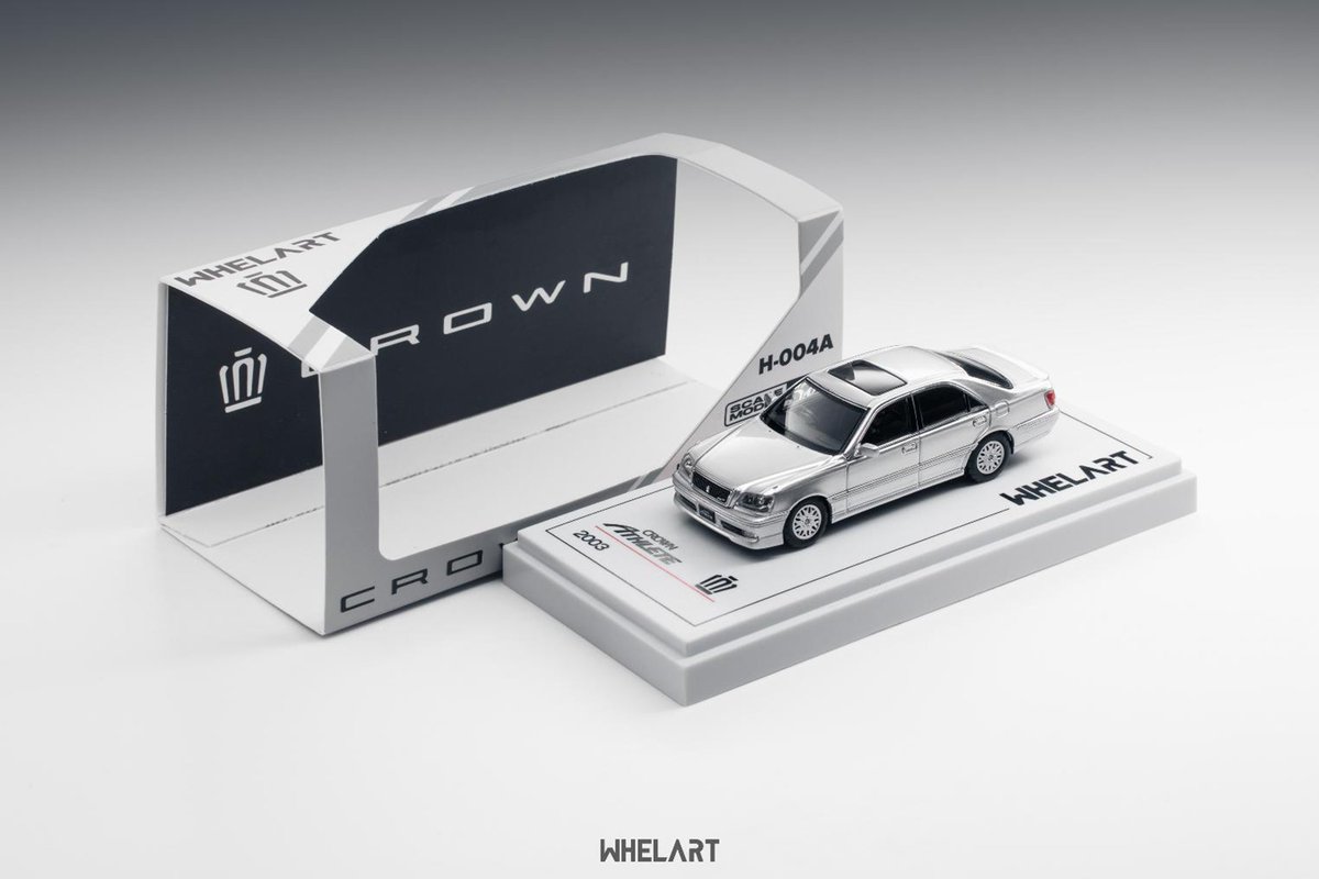 tamtamsagami's tweet photo. 【ミニカー | #WHELART】店頭予約開始！

8月以降発売予定
1/64 Toyota Crown Athlete 2003
￥5,280税込
締切：5/18（月）

11代目S17型クラウンアスリートです！
※次の12代目がゼロクラウン

今見ても色褪せないカッコよさがありますね！

ご来店お待ちしてます！
#タムタム相模原店😃 https://t.co/h6YpWYEuv9