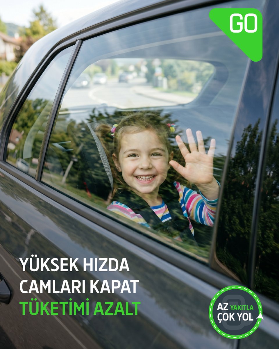 GOYakit's tweet photo. Yüksek hızlarda açık camlar, aracın aerodinamiğini bozarak hava direncini artırır; Bu da motorun daha fazla çalışmasına ve yakıt tüketiminin yükselmesine neden olur. Özellikle uzun yolda ve yüksek hızda ilerlerken camları kapalı tutmak, daha verimli bir sürüş sağlar. 🏞️

Küçük bir tercih, uzun yolda büyük tasarruf yaratır.🫰🏻

#AzYakıtlaÇokYol #HerkesİçinGO