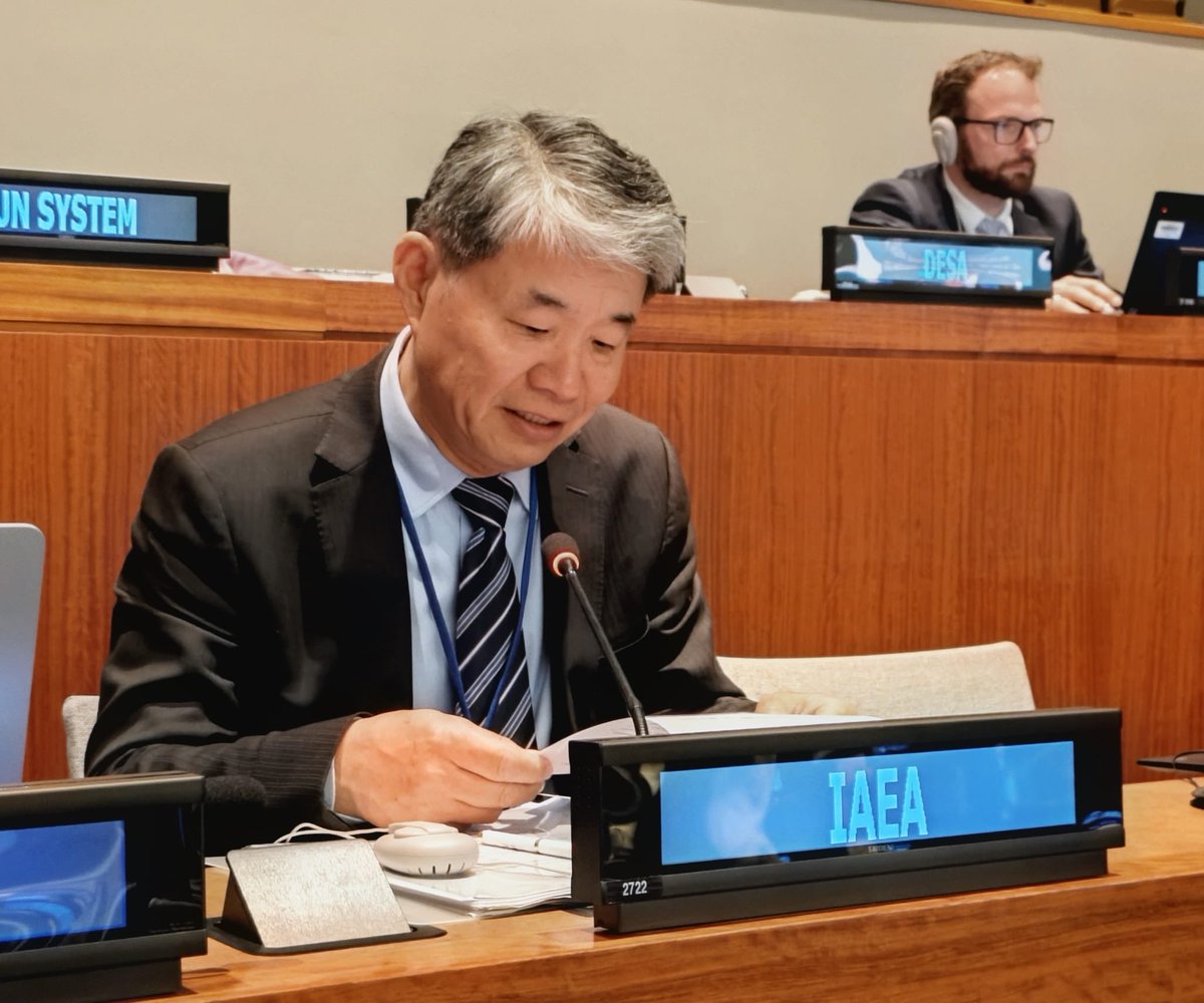 iaeaorg's tweet photo. At the #STIForum, held in New York this week, delegates heard how the IAEA is working with countries to implement unique nuclear science and technology-based solutions to water challenges and assess their energy systems to integrate nuclear solutions into their energy portfolios. https://t.co/E4lUkcY47y