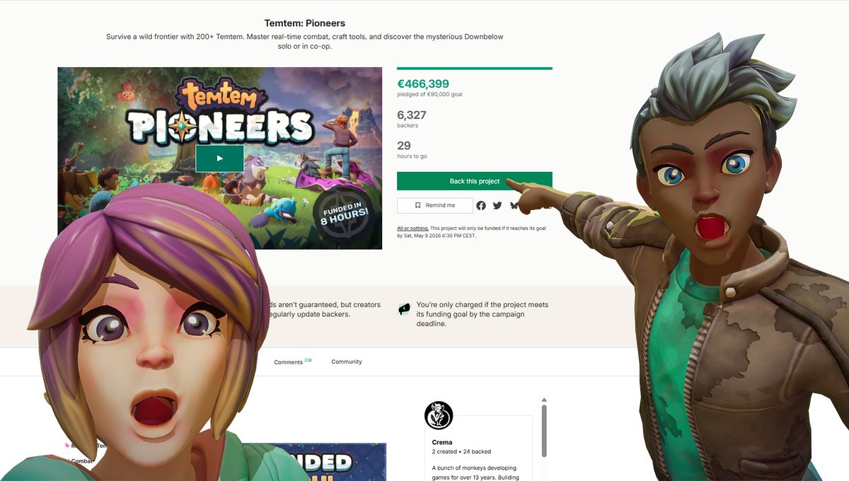 PlayTemtem's tweet photo. Lol what do you mean you haven't backed the Temtem: Pioneers campaign yet?

🏕️ https://t.co/SwRnZfFdvq 🏕️ https://t.co/CDeV04gune