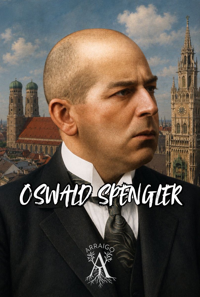 Hoy en #HilosArraigo recordamos el aniversario de la muerte de Oswald Spengler (1936), figura central del pesimismo histórico del siglo XX. Su obra sigue siendo clave para comprender las críticas a la modernidad liberal, la técnica y la decadencia política de Occidente.