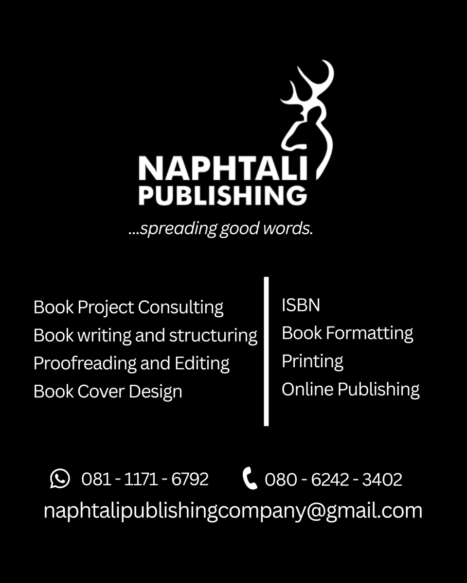 iefeturi's tweet photo. Your writing project deserves the Naphtali Publishing Touch.

#NaphtaliPublishing
#ProfessionalBookWriting
#ProfessionalBookPublishing
#Akpabio
#Apperance https://t.co/3ft24hM2rG