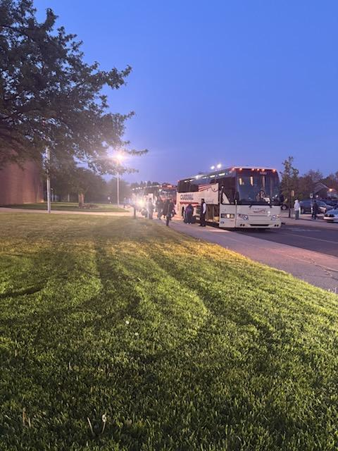 GoWestMS's tweet photo. We know the end of the year is near when we see the band buses loading up at 6am on a Friday.

Our 7th &amp; 8th grade band Pioneers are headed to Mackinac Island today. Safe travels and enjoy!

#Band #AllIn #TheWestWay https://t.co/Nlf6n6C0qz