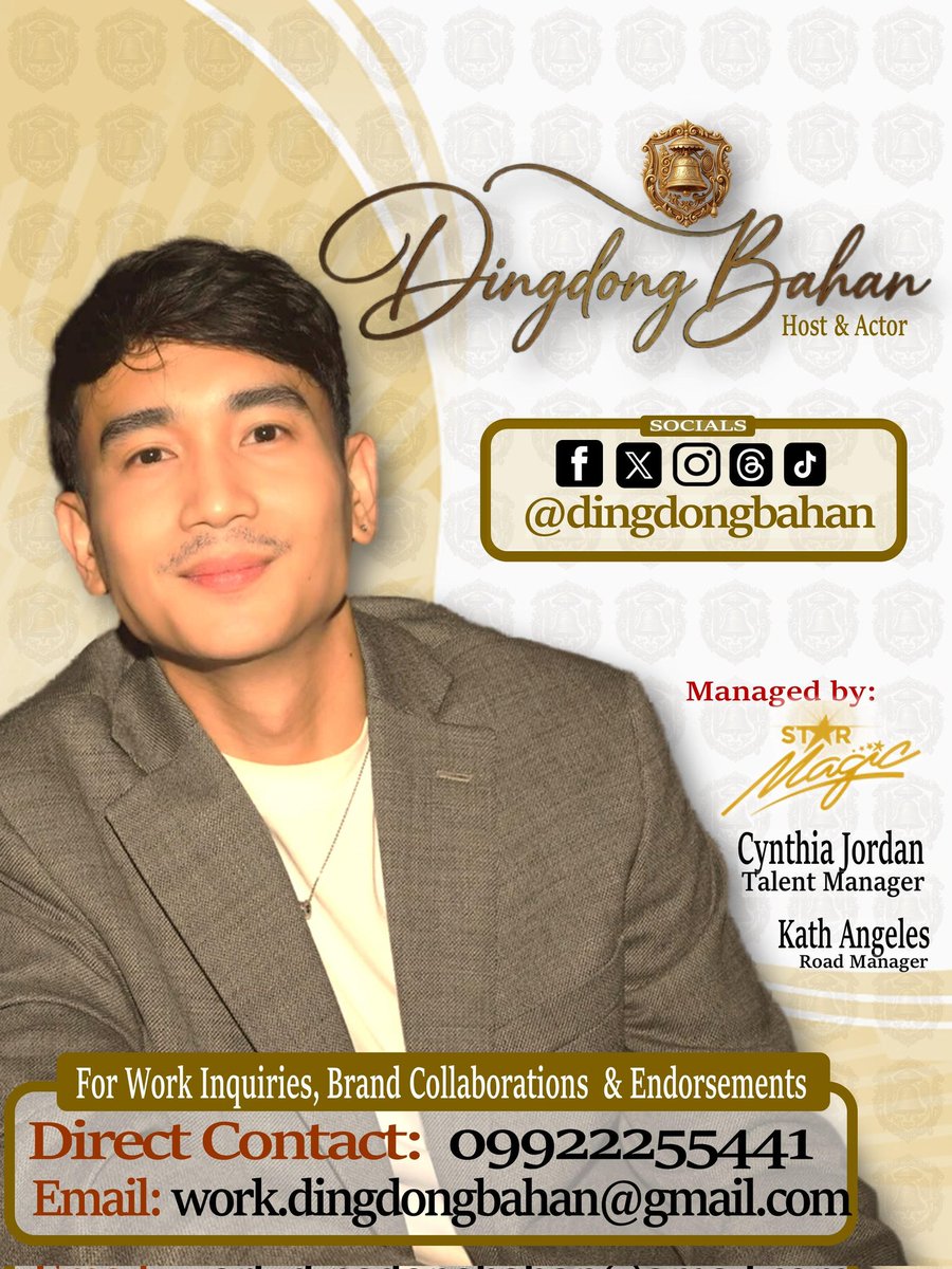ping_pong1221's tweet photo. for work, collaboration and endorsements  just contact the following numbers on the poster.

and don't forget to follow @dingdongbahan on all his social media accounts. https://t.co/CD8yMMEfnU
