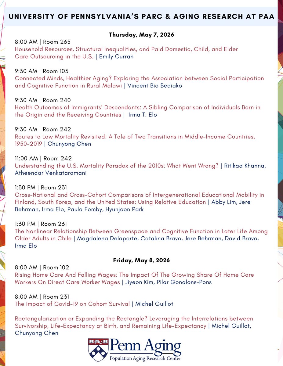 Population Aging Research Center at Penn tweet media